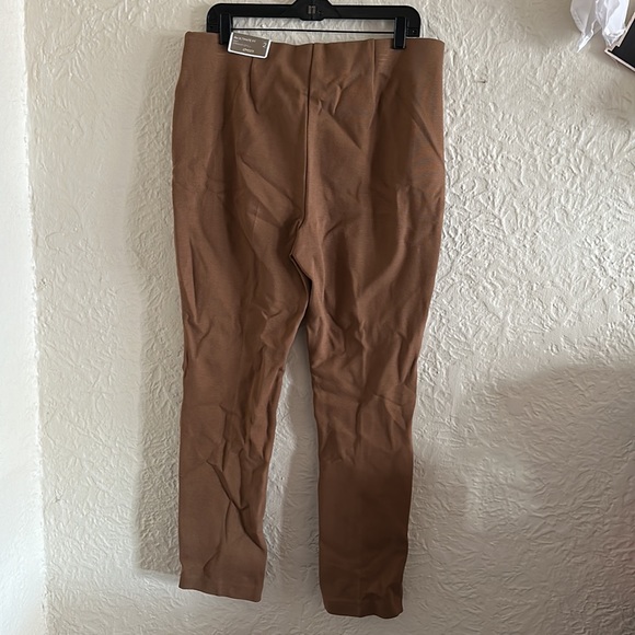 Chico’s Juliet Ankle Pant Ultimate Fit Brevity Brown Tan Ponte Knit Pants 2 NWT - Picture 8 of 16